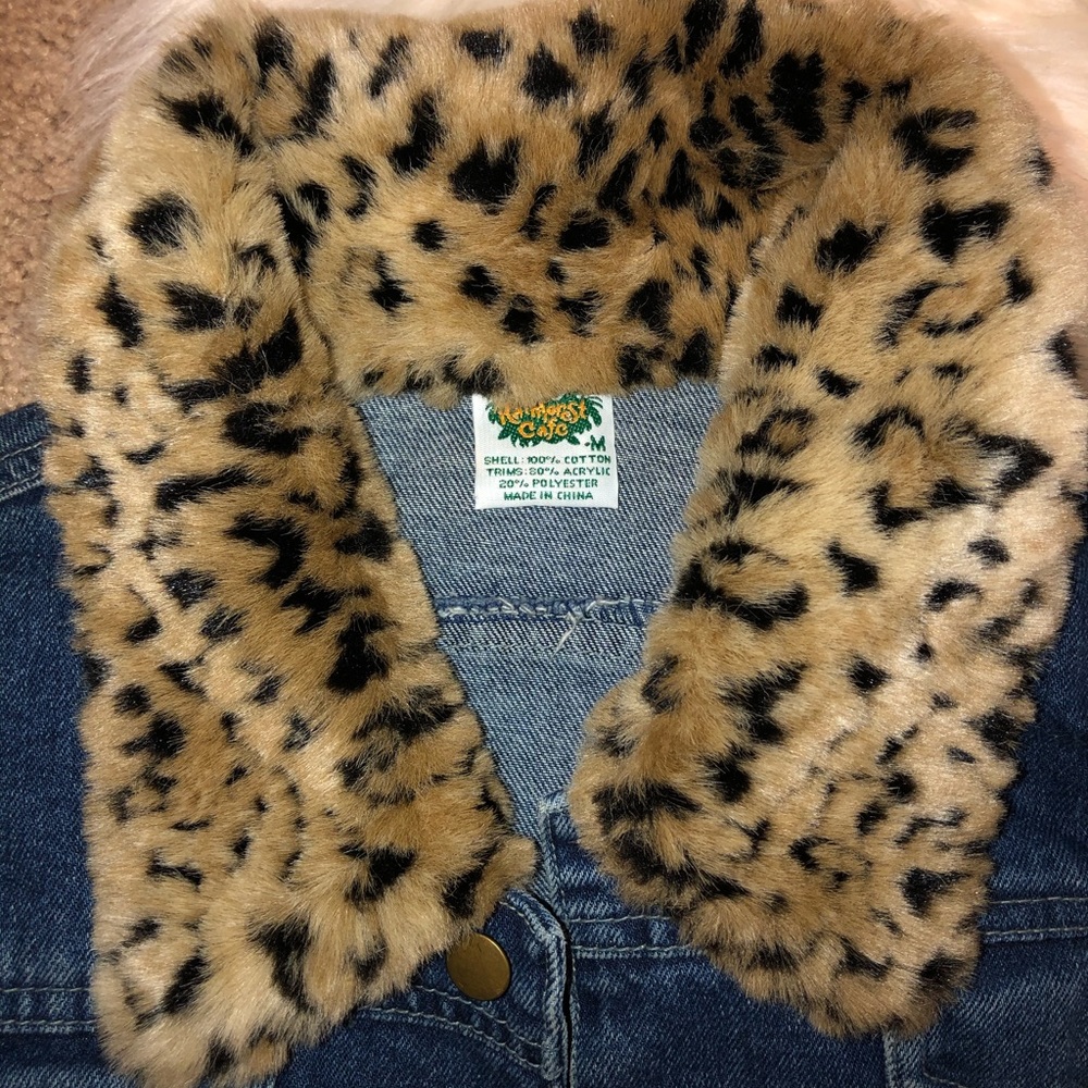 Leopard Denim Jacket - Picture 4 of 8